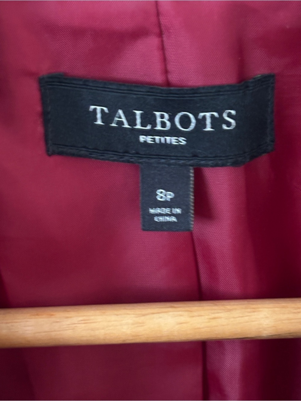 Talbots fuchsia cotton tweed lined 1 button blazer SZ 8P old money office - Picture 8 of 9